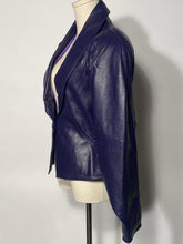Purple Leather Jacket By Deja Vu Size Small - Waist 28