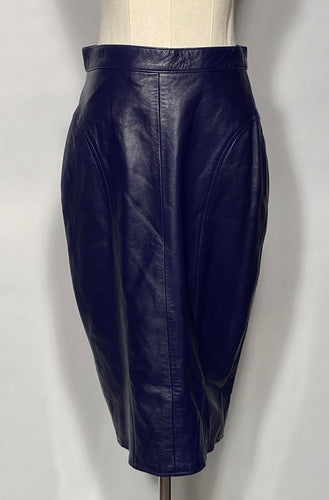Purple Leather By Skirt Deja Vu Size Small - Waist 28