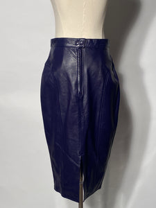 Purple Leather By Skirt Deja Vu Size Small - Waist 28