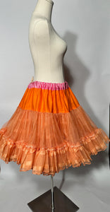 Vintage Original Town & Country Petticoat Layered Orange Crinoline