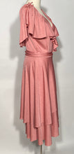 1970s Vintage Size Large Layered Pink Wrap Dress