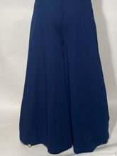 1970s Blue Wide Leg Bell Bottom High Waisted Pants