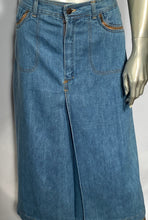 1970s Gamin For Huk A Poo Long Jean Skirt