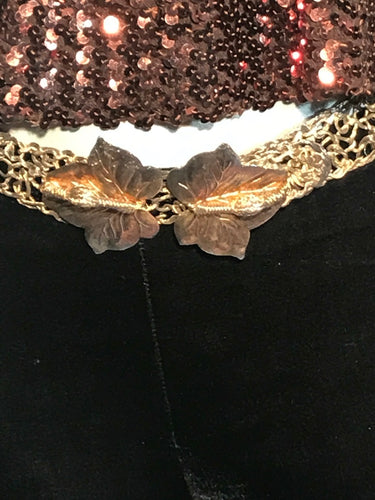 1970s Gold Macrame Woven Wire Belt