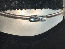 1970s Flat Coil Silver Stretch Belt