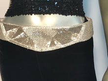 1980s Silver Sequin Wide Waist Belt