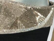 1980s Silver Sequin Wide Waist Belt