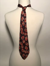 Vintage 1940s Men's Circular Patterned Silk Tie