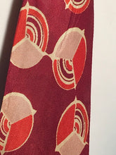 Vintage 1950s Korekt Copper Circular Deco Design Neck Tie