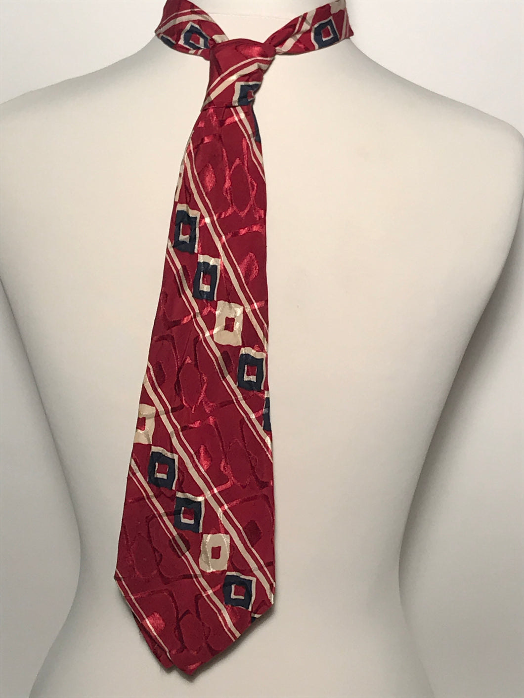 Vintage 1940s Red White & Blue WWII Era Patriot Neck Tie