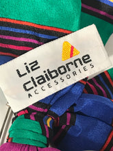 Colorful Striped Bow Neck Scarf Pin Back By Liz Claiborne Accessories