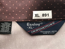 Essley 1970s Size Men's Brown Polka Dot Disco Shirt Extra Large RENTAL XL891