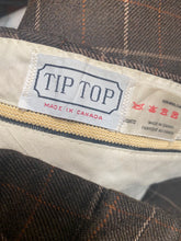 1970s Men's Vintage Wool Brown Plaid Flair Pants By Tip Top