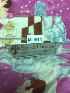 Men's Polyester Disco Shirt Blye Of Florence Size Medium RENTAL M991