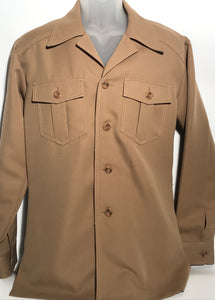 1970s Men's Tan Leisure Jacket Size Large RENTAL L561