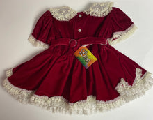 NWT Vintage Valentine Infant Red Velvet Layered Lace Crinoline Dress