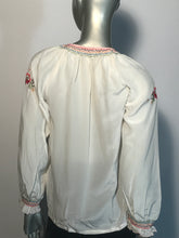 Vintage 1960s Chinese Peasant Top Hand Embroidered Silk By Peony