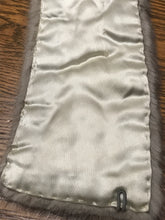 Grey Mink Fur Lined Neck Scarf Wrap
