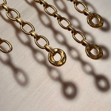 Chunky Abstract Goldtone Metal Double Chain Link Necklace