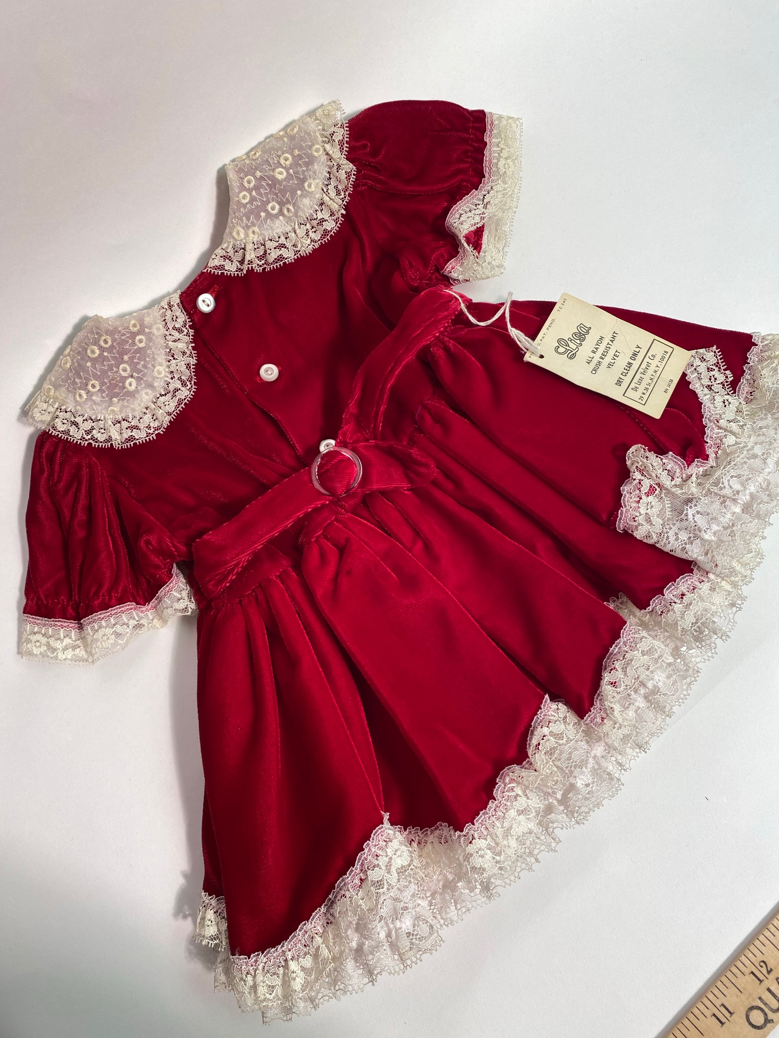 NWT Vintage Valentine Infant Red Velvet Layered Lace Crinoline Dress Divine Finds NWT Vintage Valentine Infant Red Velvet Layered Lace Crinoline Dress Divine Finds