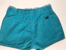1970's Vintage Wrangle Turquoise Blue Junior Hot Pants