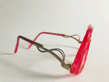 Impulsive 80s Pink Modeled Plastic & Gold tone Wire Eyeglass Frames
