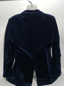 1980s Mens Haggar Velvet Blue Blazer Size 44L