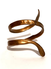 Thick Copper Upper Armband With Goldtone Finish