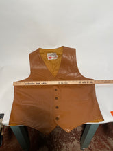 Men's Vintage Leather Shop Carmel Brown Vest Size 44 Tall
