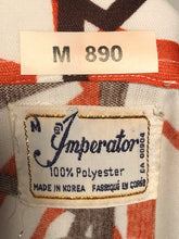 Vintage 1970s Polyester Men's Disco Short Sleeve Shirt Size Medium RENTAL