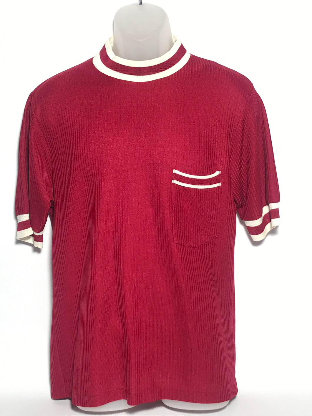 Vintage Men's Towncraft Short Sleeve Ringer Shirt Size Large RENTAL