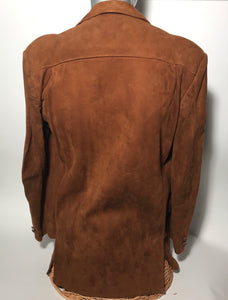 Vintage 1940s Men's McGregor Tailored Rust Brown Suede Jacket Size 40