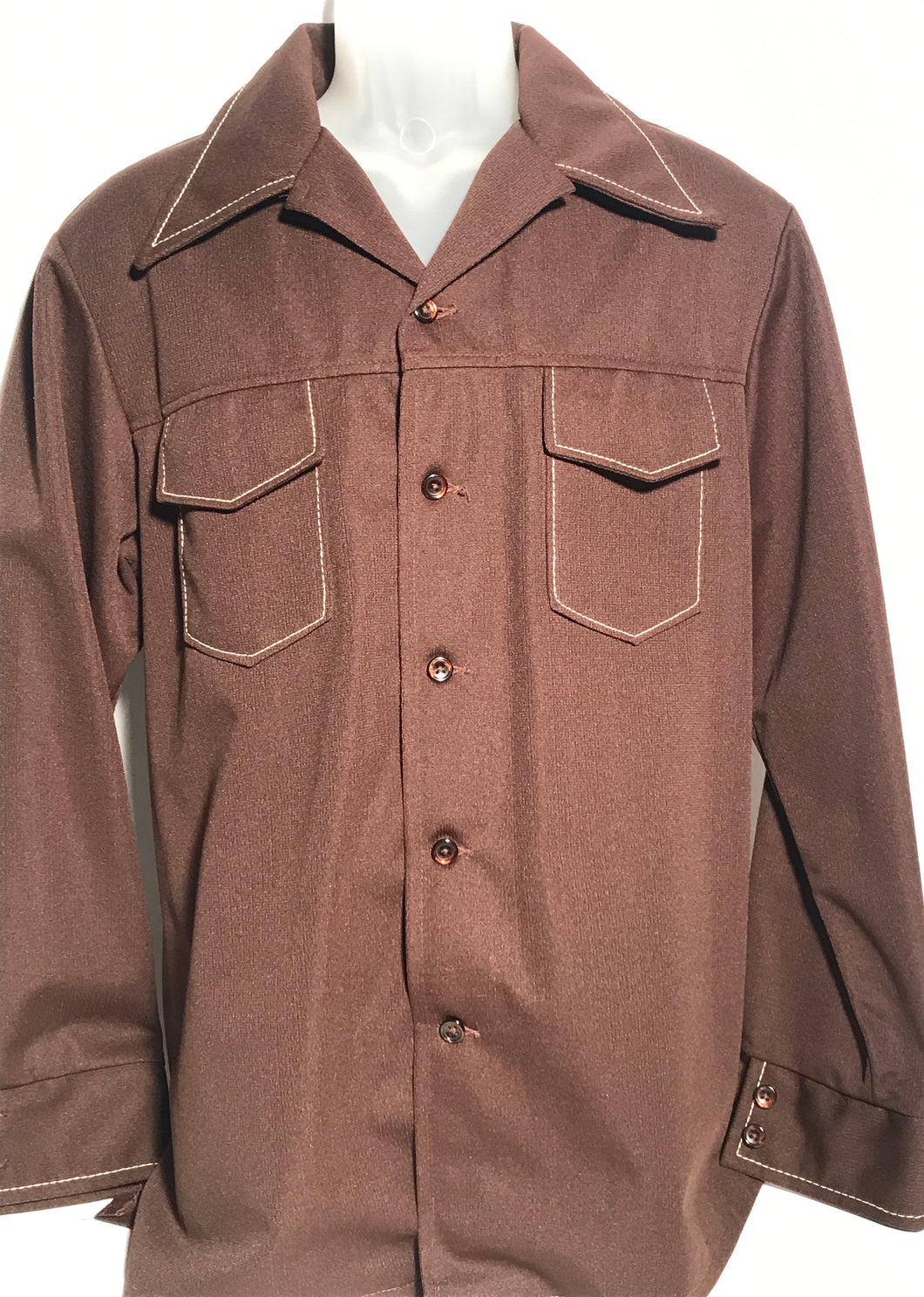 1970s Farah Brown Leisure Jacket Size Extra Large RENTAL XL