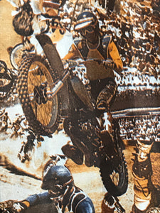 Spire Vintage 1970s Motocross Men's Disco Shirt Size Large RENTAL L969