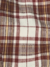 Unisex Brown Plaid Vintage Seersucker Pants 35" x 27"