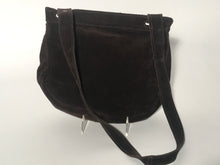 1970s Soft Brown Suede Leather Trim Shoulder Hobo Handbag
