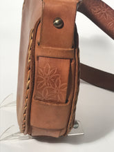 Tooled Hand Crafted 1970s Leather Shoulder Hobo Handbag